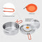 KingCamp 17/25pcs Stainless Steel Camping Cookware Mess Kit Camping Cooking Set Backpacking Gear Lightweight Pots and Pans Set with Folding Knife Fork for Camping Hiking Picnic