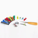 HONEYSEW Single Double Fold Bias Tape Maker Tool Kit Set, 6MM/9MM/12MM/18MM/25MM Fabric Bias Tape Maker Tools 5 Sizes DIY Sewing Bias Tape Makers for Quilt Binding