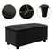 Homestripe Damara Lift-Top Storage Ottoman Bench with Faux-Leather Upholstery, Midnight Black