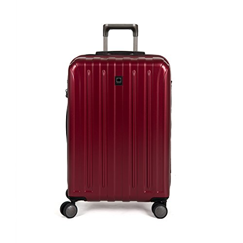 DELSEY Paris Titanium Hardside Expandable Luggage with Spinner Wheels, Black Cherry Red, 3-Piece Set (19/25/29), Titanium Hardside Expandable Luggage with Spinner Wheels
