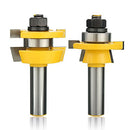 Yakamoz Set of 2Pcs Bevel Stile and Rail Router Bit Set | 1/2-Inch Shank | 7/8-Inch Stock | 3/8-Inch Cutting Depth