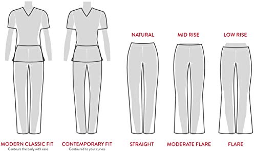 Dickies Xtreme Stretch Scrubs for Women, Drawstring Flare Leg Cargo Pant Plus Size 82011, 4XL, Ceil, Eggplant, X-Large