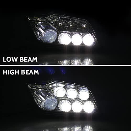 SAUTVS LED Headlights Assembly for Honda Pioneer/Talon, Head Lights Front Lamps with High Low Beam for Honda Pioneer 1000 700 / Talon/Rancher 420 / Foreman 500 / Rubicon Accessories (2PCS)