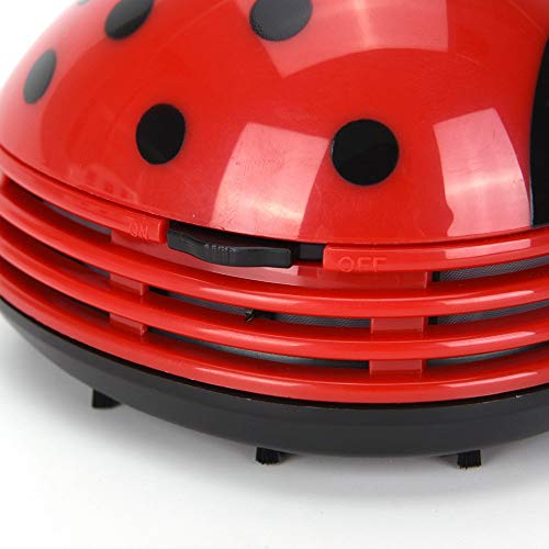 zswell Ladybug Vacuum Cleaner - Mini Vacuum Cleaner Portable Corner Desk Vacuum Cleaner Mini Cute Vacuum Cleaner Dust Sweeper 1Pcs