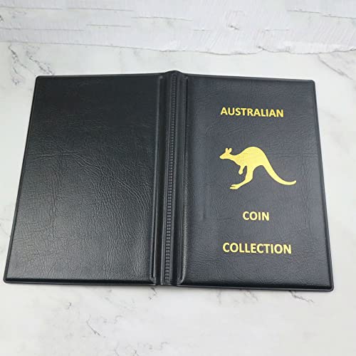 New 150 Coins Coin Album Australian Coin Collection Folder Book Holds Black Gold