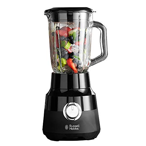 Russell Hobbs RHBL5BLK, Desire Jug Blender, 1.5L Glass Jug, Stainless Steel Blades, Matte Black