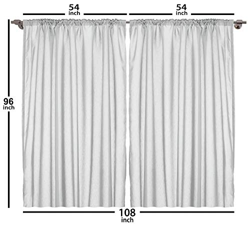 Ambesonne Ethnic Curtains, Chinese Ink Butterfly Plum Motif Heritage Oriental Eastern Ill?stration, Living Room Bedroom Window Drapes 2 Panel Set, 108" X 96", Pastel Yellow
