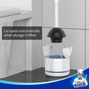 MR.SIGA Toilet Plunger with Holder, Heavy Duty Toilet Plunger and Holder Combo for Bathroom Cleaning, White