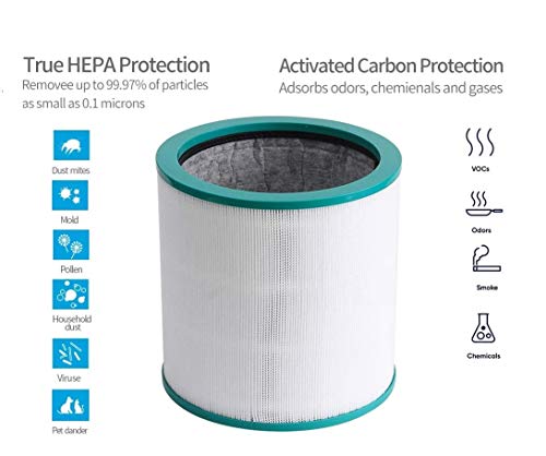 Hygieia HEPA EVO Filter for Dyson Pure Cool Link Purifying Fans TP00 TP01 TP02 TP03 AM11 BP01, Replacement for Dyson Air Purifier Filter