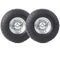 2 Pack 10" Flat Free Tires Solid Rubber Tyre Wheels,4.10/3.5-4 Air Less Tires Wheels with 5/8" Center Bearings for Hand Truck, Trolley, Wheelbarrows, Garden Cart, Black (4.10/3.5-4,2PCS)