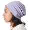 CHARM Organic Cotton Beanie for Women - Cotton Knit Beanie for Men Made in Japan Anti Static Winter Summer Chemo Hat Purple L