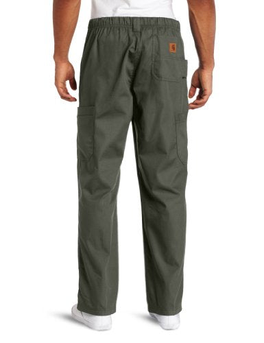 Carhartt Men's Ripstop Multi-Cargo Scrub Pant, Olive, Small