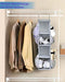 MISSLO 4 Shelf Short Hanging Shoe Storage for Wardrobe Organiser with Mesh Pockets Small Hanging Shoe Rack Hanger for RV, Camper, Grey