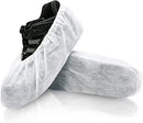 100 Pack Disposable Shoe Covers Sneaker Boot Covers White Shoe Protectors Non Slip Durable Shoe Booties Cover One size(White)