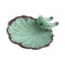 (Aqua Birds) - Nikky Home Decorative Jewellery Dish with Metal Distressed Bird and Leaf, 11cm x 11cm x 4.1cm, Green