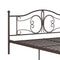 DHP Bombay Metal Platform Bed with Parisian Style Headboard and Footboard, Adjustable Base Height for Underbed Storage, No Box Spring Needed, King, Bronze