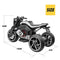 6V Kids Electric Ride On Motorcycle Electric Car 3 Wheels Play Toy Motorbike,Flashing Lights with Music,Black