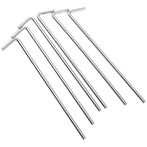 100 Pack Tent Stakes 6-3/4”Galvanized Steel Metal Tent Stakes Pegs, Garden Stakes Edging Fence Hooks Pegs for Camping, Shelters, Tarp, Canopies, Christmas Decoration Stakes