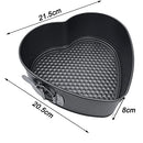 Zojoca Living Love Heart Springform Cake Tin 21.5cm x 20.5cm x 8cm Carbon Steel Non Stick, Grey - Ideal for Cheesecakes, Cakes or Jelly Cakes Too!