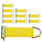 10-Pack E-Track Rope Tie-Offs 2 x 6 Yellow Rope Tieoff Cargo Tie-Downs w/ Etrack Spring Fittings for Load Securement Tiedown in Pickups Trailers Trucks Boats Vans Cars by DC Cargo Mall