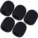 5 Pack Foam Mic Cover Handheld Microphone Windscreen (Black)