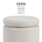 Linon Home Décor Cream Sherpa Round Storage Wooden Base by Linon Lexington Ottoman