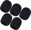 5 Pack Foam Mic Cover Handheld Microphone Windscreen (Black)