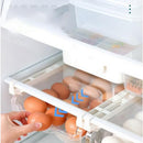 Egg Holder for Refrigerator, Space Saving and Adjustable Egg Dispenser, Fridge Drawer Organizer,Egg Storage Containers, Transparent