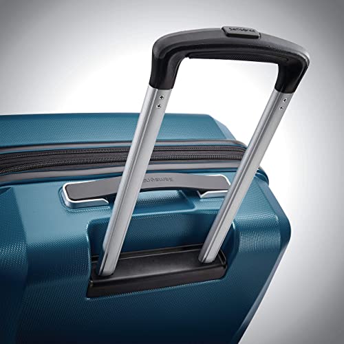 Samsonite Unisex-Adult Winfield 3 DLX Hardside Expandable Luggage with Spinners, Navy, Checked-Medium 25-Inch, Winfield 3 DLX Hardside Expandable Luggage with Spinners
