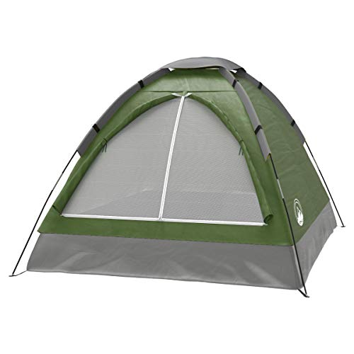 Wakeman 2-Person Camping Tent - Shelter with Rain Fly and Carrying Bag - Lightweight Outdoor Tent for Backpacking, Hiking, and Beach by (Green)