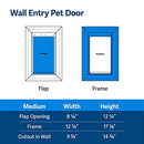 PetSafe Never Rust Wall Entry Pet Door - Telescoping Frame - Insulates Better Than Metal Doors, Energy Efficient Cat & Dog Door - Interior & Exterior Walls, Weatherproof, Easy to Install & Clean - M