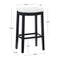 Linon , 30-Inch, White Claridge Patches Bar Stool Chair, 32'' x 18.75'' x 13.25'', Black