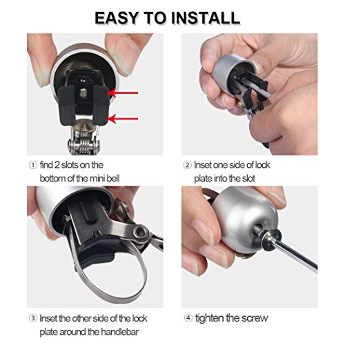 ROCKBROS Bike Bell Classic Bicycle Bell for Bike Ring Bell with Loud Sound Bells for Road Mountain Bike Handlebars Adults