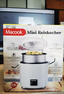 Macook Mini Rice Cooker for 1-2 People (1.5 Cups, 0.3 Litres), Rice Cooker Small Easy One-Button Operation, Non-Stick Coated Inner Pot Including Rice Spoon and Measuring Cup