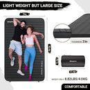 KingCamp Luxury 3D Double Self Inflating Camping Sleeping Pad Foam Air Mattress R Value: 9.5, Portable 3 Inch Large Thick Self Inflatable Mattress for 2 Two Person, Couple, Queen Size, Black