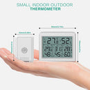 【Upgrade】ORIA Indoor Outdoor Thermometer with 3 Wireless Sensors, Digital Hygrometer Thermometer, Temperature Humidity Monitor with LCD Backlight, for Home, Office, Bedroom (White)