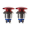 VGOL 2Pcs Red Mushroom Head Button Switch Waterproof Push Button Switch Aluminum Alloy Round Start Button Accessories for Car SUV Truck RV Boat 16mm