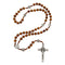 TALISMAN4U Olive Wood Rosary Beads Catholic Necklace St Saint Benedict Medal Crucifix Jerusalem Cross Gift Box, Wood