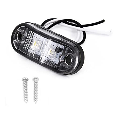 2X Side Marker Clearance 12V LED Lights Cool White Indicators Trailer Caravan RV