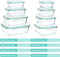 Glass Food Storage Containers with Lids - 8 Pack Meal Prep Airtight Bento Boxes with Leak Proof Locking Lids for Microwave, Oven Freezer and Dishwasher BPA Free