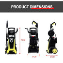 Bestsoon 3600PSI High Pressure Washer, 2200W Electric Power Washer with Spray Gun and Hose Reel, 8M Hose, 6 Nozzles, Brush Head/Rotary Floor Cleaner, Idear for Cleaning Cars, Patios