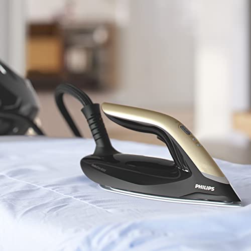 Philips Perfect Care 8000 Series PSG8130/80 Steam Generator - DynamiQ sensor 2.0 for optimal steam performance, 2700 W, Optimal TEMP, 8.5 bar steam pressure, 700 g/min steam output, black/gold
