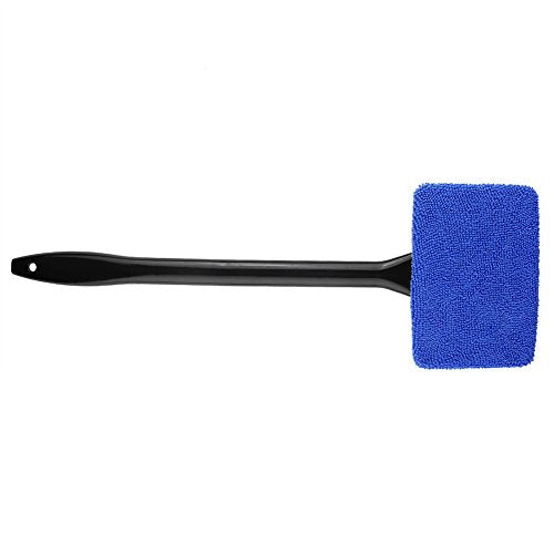 Car Cleaning Kit, Car Wash Brush with Telescopic Handle with Microfibre Pads, Car Windscreen Cleaner for Windscreen Against Fogged Car Windows