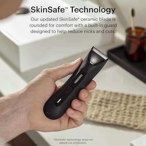 MANSCAPED® The Lawn Mower® 3.0 PLUS Groin & Body Hair Trimmer – Updated SkinSafe® Trimmer Blade, Waterproof Wet/Dry Groomer, USB-C Rechargeable, Men’s Wireless Ball Shaver