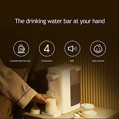 XiaoMi Instant Water Heating Station, 3 Secs Instant Hot Water Dispenser for Quick Heating & Outputting, 4 Temperatures, 3L Water Tank Capacity, High Temp Safety Lock, Zero Installation (White)