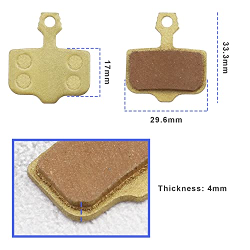 VGOL 2 Pairs Bike Brake Pads Replacement Compatible with Avid Elixir 1 3 5 7 9 ER CR X0 XX DB1 DB3 DB5 Disc Brakes Sintered Metal Brake Pads