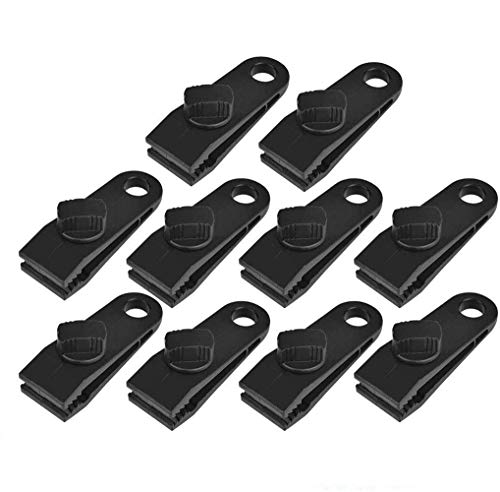 10 Pcs Heavy Duty Multi-Purpose Thumb Screw Tarp Clips Clamps Withstand 60mph Strong Wind Fit for Holding up Tarp, Canopy, Car Cover, Pool Cover, Boat Cover, Hammock Cover