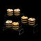 ihomecooker 6 Pc Black Metal Display Risers Showcase for Shoe Risers Retail Stand Cupcake Stand Dessert Stand (6P-Clear)