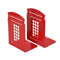 Non-Slip Bookends, MerryNine 1 Pair Heavy Metal Non Skid Sturdy Telephone Booth for Bookshelf Office School Library