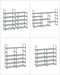 Songmics 10-Tier Customizable Design Metal Shoe Rack, Grey